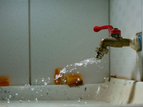 faucet leaking going onto the ground